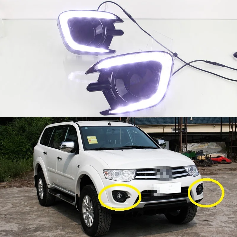 1 Set Daytime running lights LED DRL Driving Fog Lamp for Mitsubishi