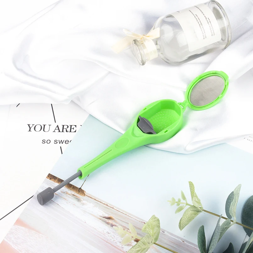 

Reusable Built-in Plunger Tea Infuser Plastic Tea Bag Teaware Leaf Diffuser Stir Press Coffee&Tea Strainer Kitchen Accessories