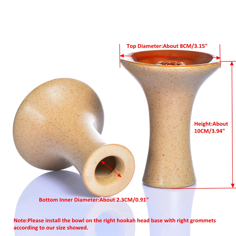 Керамика кальян чаша fannel чёрный; коричневый табак для кальяна чаши кальян наргиле cachimbas Sisha наргиле, Aksesuarlar инструменты