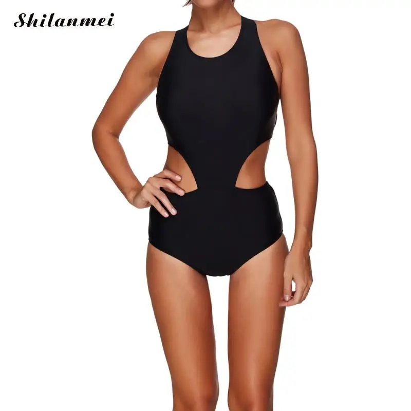 New Design black women plus size monokini swimwear halter Sexy Swimsuit with high waist Female bather suits Large size 3XL plus-size-black-swimsuit : image New Design black women plus size monokini swimwear halter Sexy Swimsuit with high waist Female bather suits Large size 3XL plus-size-black-swimsuit