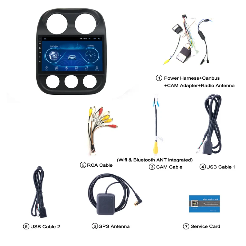 Cheap 10.1 inch Android 8.1 for Jeep Compass 2010-2016 Car DVD GPS Navigation Radio Audio Video Multimedia System 7