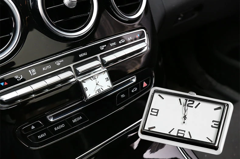 AOSRRUN бортовой кварцевые часы автомобильные аксессуары для Mercedes Benz C класса W205 C200 C260 C300 GLC класс A-Class E-Class GLK GLA