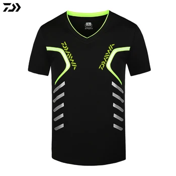 

Daiwa shirt Men Quick Drying Fishing Clothing T Shirt Ultrathin Short Sleeve Sunscreen Anti-UV Breathable Fishing tShirt S~5XL