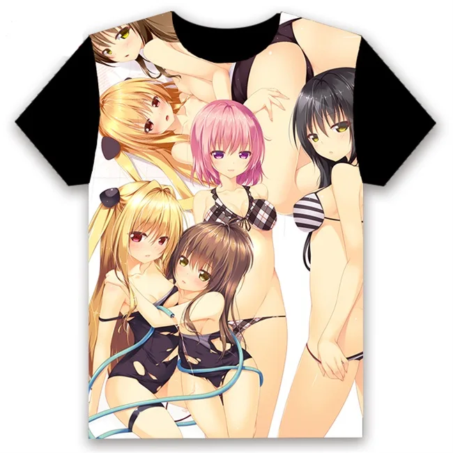 Модная мужская футболка аниме To LOVE Ru Eve Микан Юки тьма Косплей короткий рукав Повседневная Черная футболка топы Летняя забавная рубашка - Цвет: 30