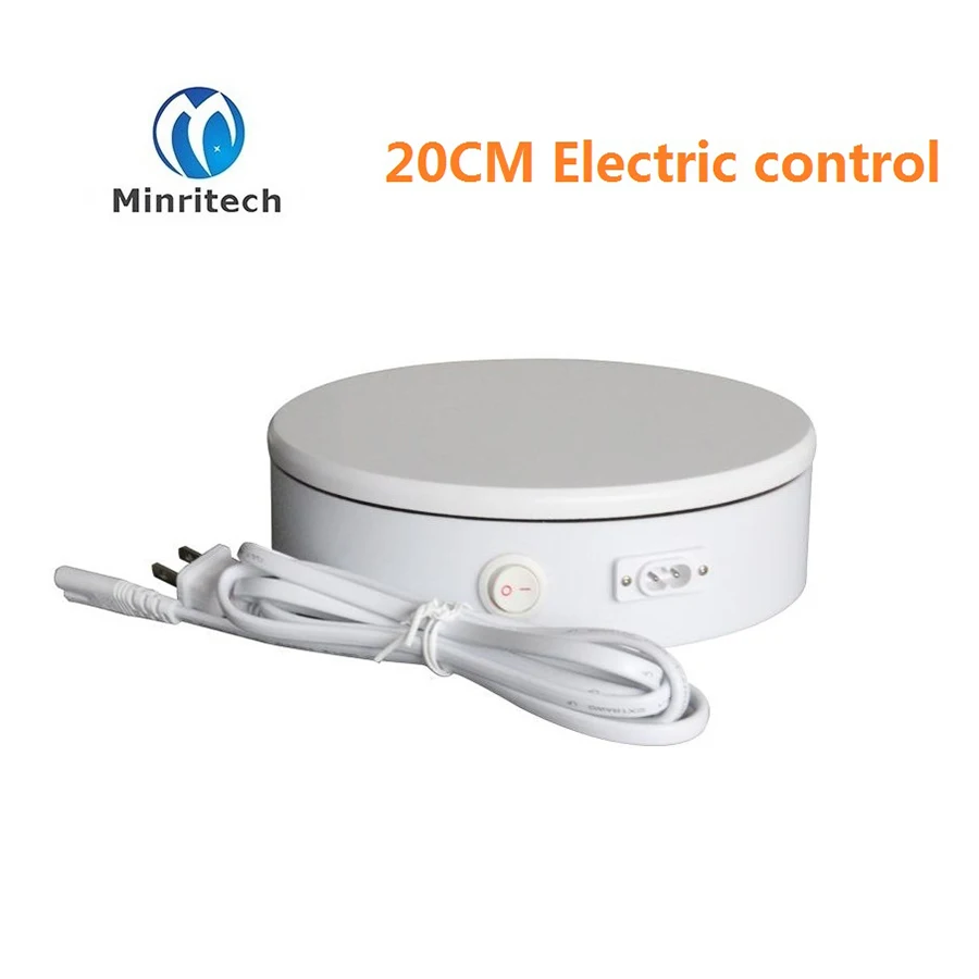 Merchandise Display Base 360 Degree Electric Rotating Turntable for Jewelry 15kg Capacity 20CM Automatic Revolving Platform|turntable