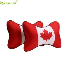 CARPRIE Автомобильная Защитная Подушка, подголовник автомобиля, дышащий кленовый лист, канадский флаг, автомобильная мягкая подушка, чехол для подушки, односторонняя печать# D