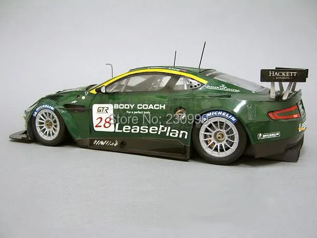 scale 1 25 aston martin dbr 9 racing car 3d paper models car race car plastic sheet