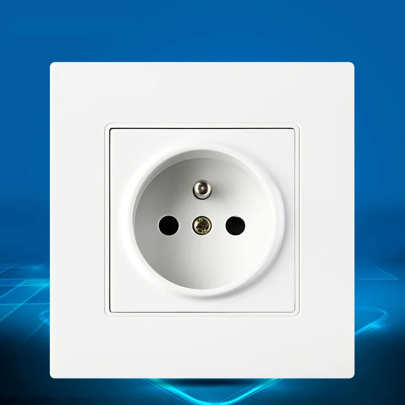 

French Power Electrical Panel Wall Socket 250V 16A Outlet France Style Schuko Plug Adaptor 86Type