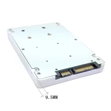 50pcs/lots 50mm mini PCI-E mSATA SSD to 9.5mm 2.5″ SATA 22pin hard disk case Enclosure White