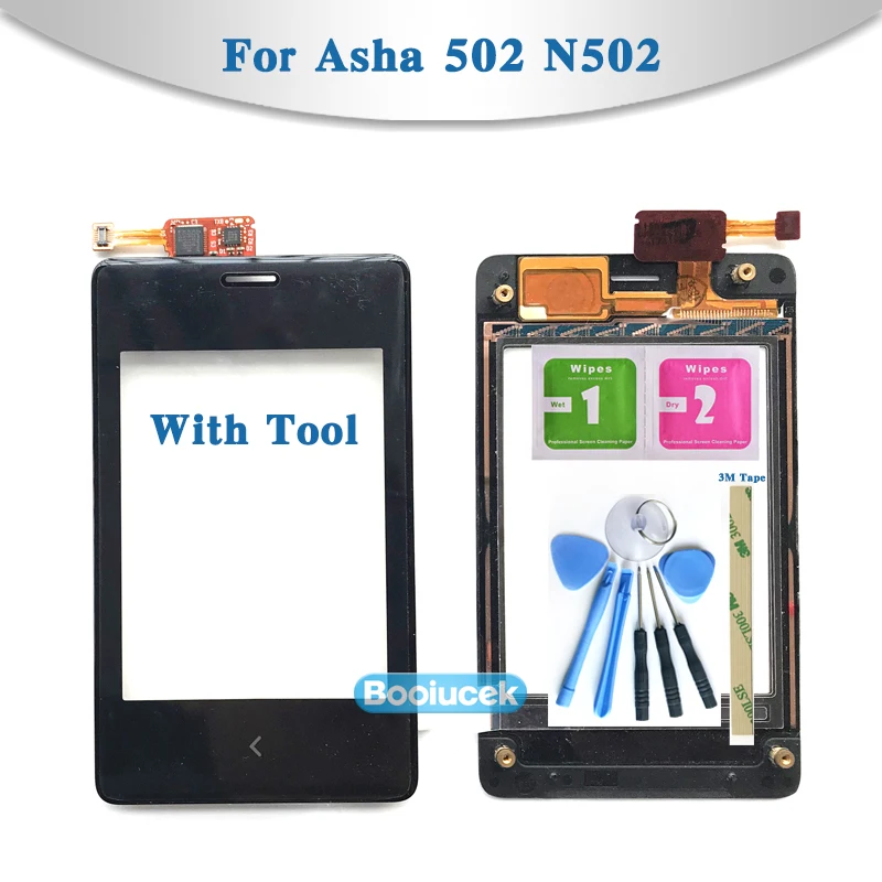 Высокое качество 2 8 &quotдля Nokia Asha 502 N502 сенсорный экран дигитайзер Датчик внешняя