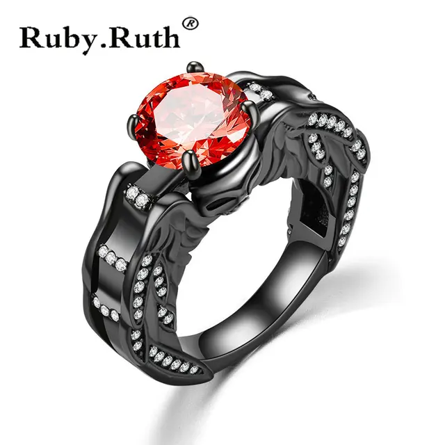 Women S Skull Ring Plated Princess Black Zircon Wedding Women S Skull Ring Plated Princess Black Zircon Wedding Punk Jewelry In Bands From Accessories On Aliexpress Alibaba
