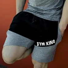 Мужские хлопковые шорты до середины икры, спортивные тренажеры, фитнес, бодибилдинг, повседневные джоггеры, тренировочные Брендовые спортивные короткие штаны, спортивные штаны