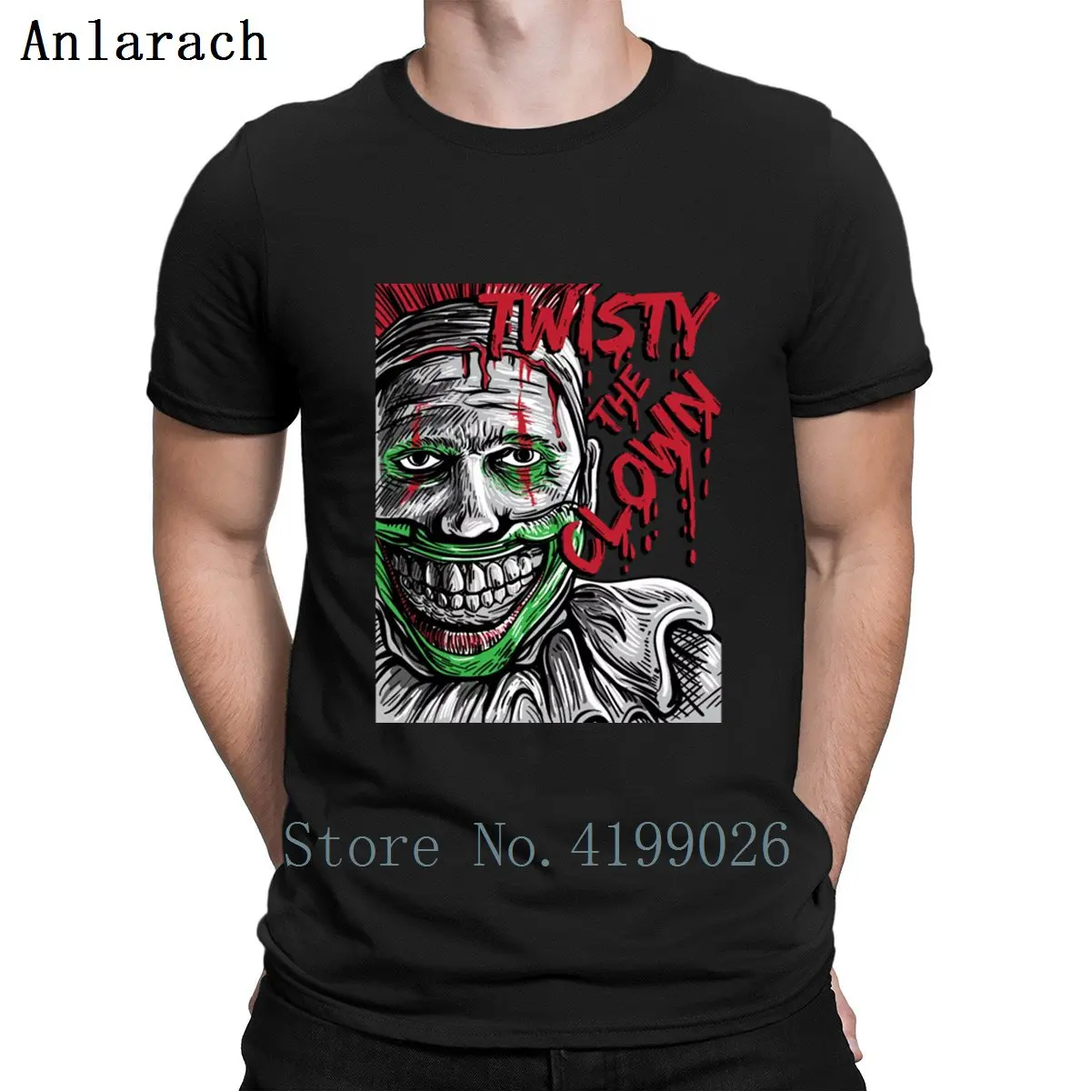 

New Twisty The Clown American Story Horror Halloween T-Shirt Fashion Clothes Round Collar T Shirt For Men Spring Top Tee