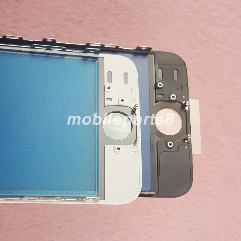 100 шт. DHL Бесплатная доставка AAA качества Ори Стекло с рамкой для iphone 5S спереди