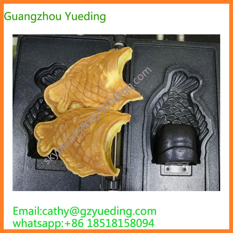 

Factory direct fish shape waffle with open mouth taiyaki machine
