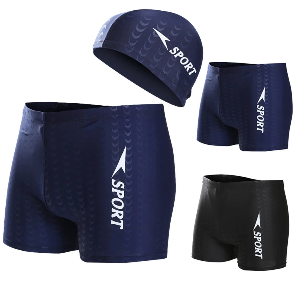 AUSTINBEM Hot Mens Shorts Men's Stripe Sexy Nylon Breathable Bulge Briefs Swimming Trunks Swim Cap Suit running shorts#y25