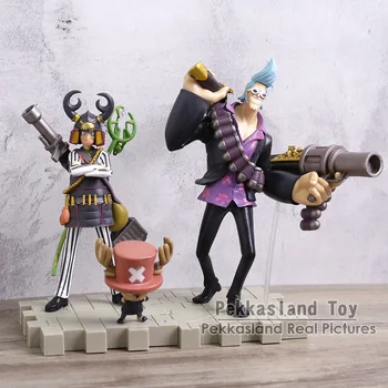 

One Piece Strong World Black Suit Luffy Zoro Sanji Chopper Nami Robin Franky Usopp Brook Anime PVC Figures Toys 9pcs/set