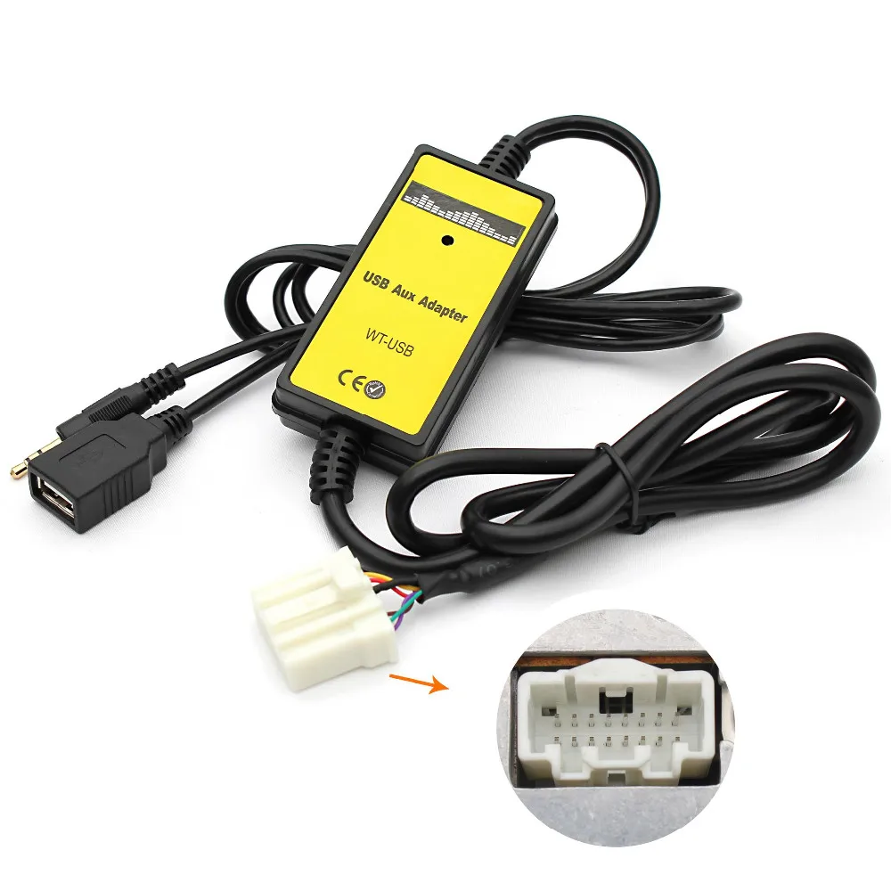 

Car USB Aux Audio Radio Cable Adapter Line Wire for M/azda 3/CX7/323/MX5 CX-7
