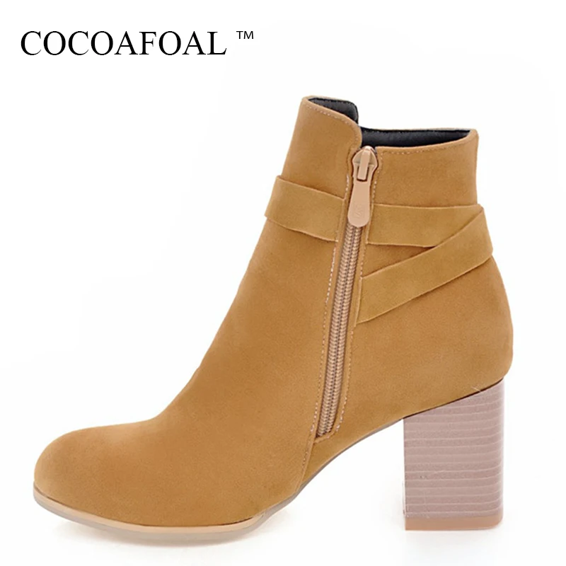 

COCOAFOAL Women's Black Butterfly Knot Ankle Boots Woman Sexy Autumn Winter Plus Size 41 43 High Heeled Shoes Pointed Toe Boots