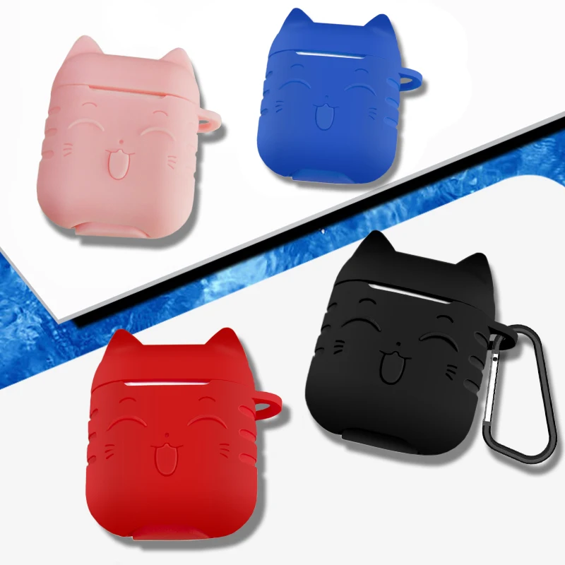 Lovely accessories on i9 i9s i10 pro i10s i11s i13 i19 TWS Earphone carry cover silicone case for Apple iphone Airpods coque