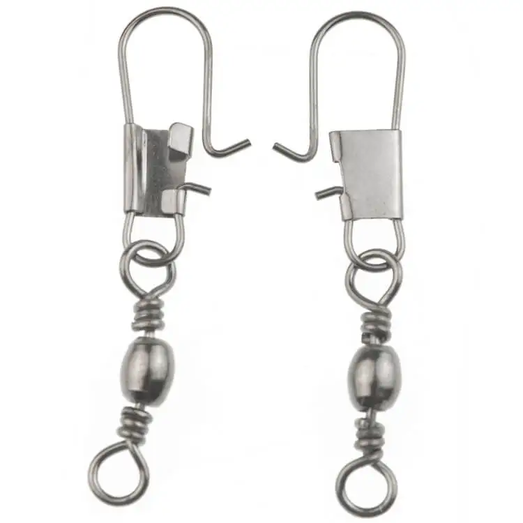100pcs/set Fishing Barrel Swivel Connector With Interlock Snap High