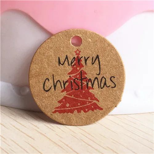 50 pcs per lot handmade hang tag kraft paper thank you gift tag label for wedding/candy/baby gift products tagging package - Цвет: c2