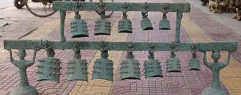 

FREE SHIPPING Ancient Chinese Folk Classical Bronze Musical Instruments Chimes Set Statue