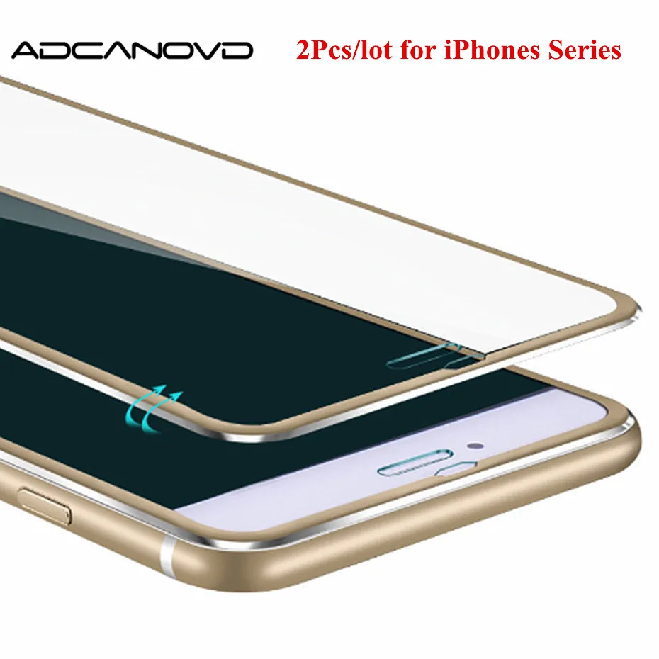 2 шт 3D титановый сплав закаленное стекло для iphone 6 6s 7 8 plus полное покрытие защита