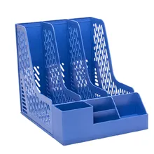 DELI 78980, держатель для файлов, коробка для файлов, принадлежности для канцелярских принадлежностей, 4 держателя для файлов, А4, hanaper, коробка для хранения данных, Настольный стеллаж, полки для хранения