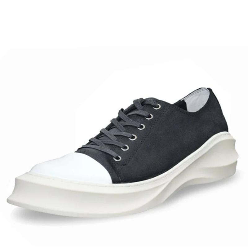 

cowhide leisure muffin shoes mens Genuine Leather designer shoes men high quality autumn winter British sneakers casual shoes