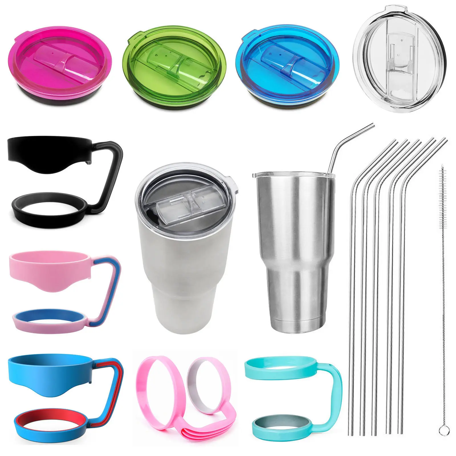 NEW Replacement Cup Lid Handle Holder For 30 oz Yeti Rambler Rtic Tumblerin Water Bottle & Cup