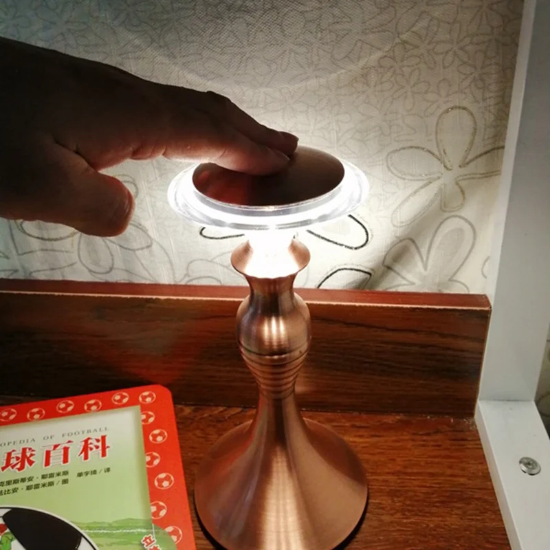 Кофе-бар ручные сенсорные лампы светящиеся вверх светильник еды теплый светильник ing up в темноте доступны серебро золото хром 4 шт./лот