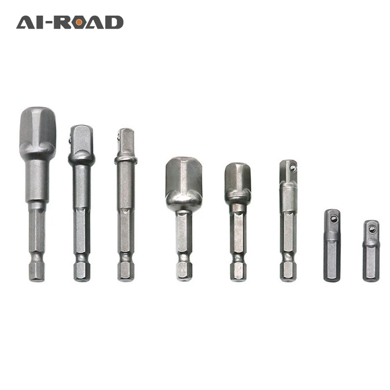 

8pcs Chrome Vanadium Steel Socket Adapter Power Set Hex Shank To Extension Drill Bits Socket Bit Adapter Drill