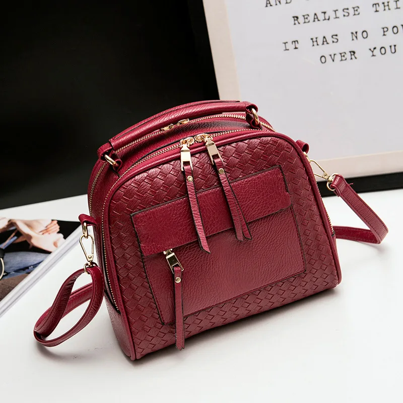 

2017 New Arrival Fashion Knitting Women Handbag Weave Shoulder Bag Small Casual Cross Body Bag Retro Totes