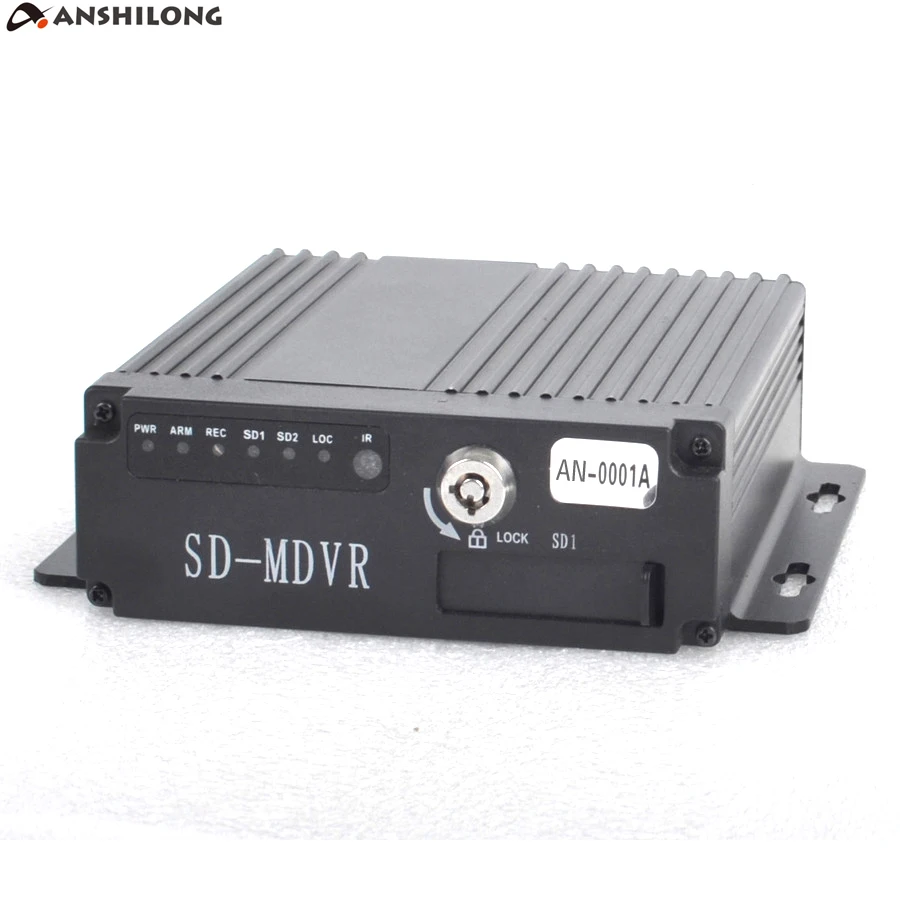 

ANSHILONG 8-36V 720P MINI Realtime SD Car Mobile DVR 4CH Video/Audio Input with Remote Controller Encrption