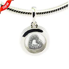 Подлинный 925 стерлингового серебра подвешиваемый кулон Шарм бусины для изготовления ювелирных изделий Подходит Pandora Браслеты Argent DIY Результаты