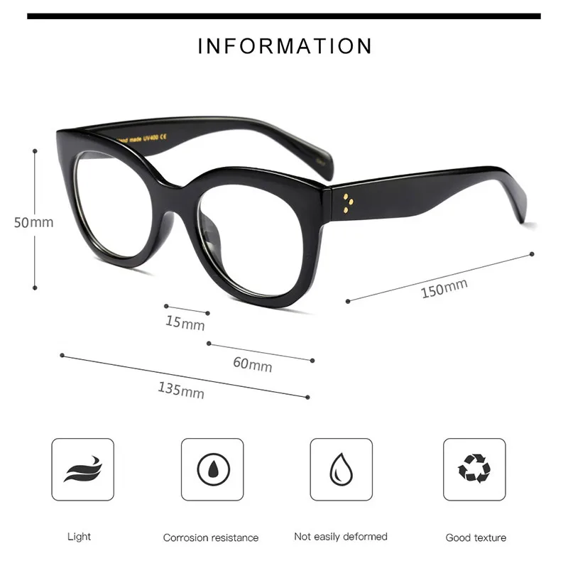 Women Optical Eyeglasses Optical Stylish Female Spectacles for Glasses Prescription Frame Fashion Styles 92116 Eyewear