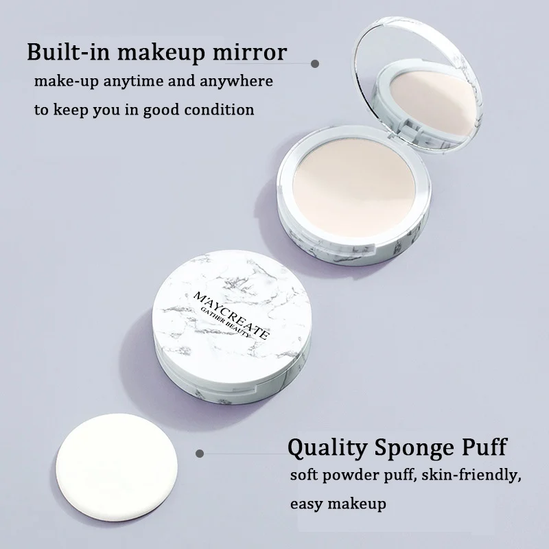 2019 New Face Make Up Lasting Pressed Powder Concealer Foundation Waterproof Oil Control Makeup Powder