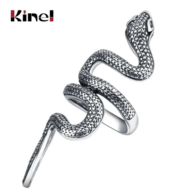Kinel Wholesale Fashion Snake Rings For Women Silver Color Heavy Metals Punk Roc Kinel Wholesale Fashion Snake Rings For Women Silver Color Heavy Metals Punk Roc