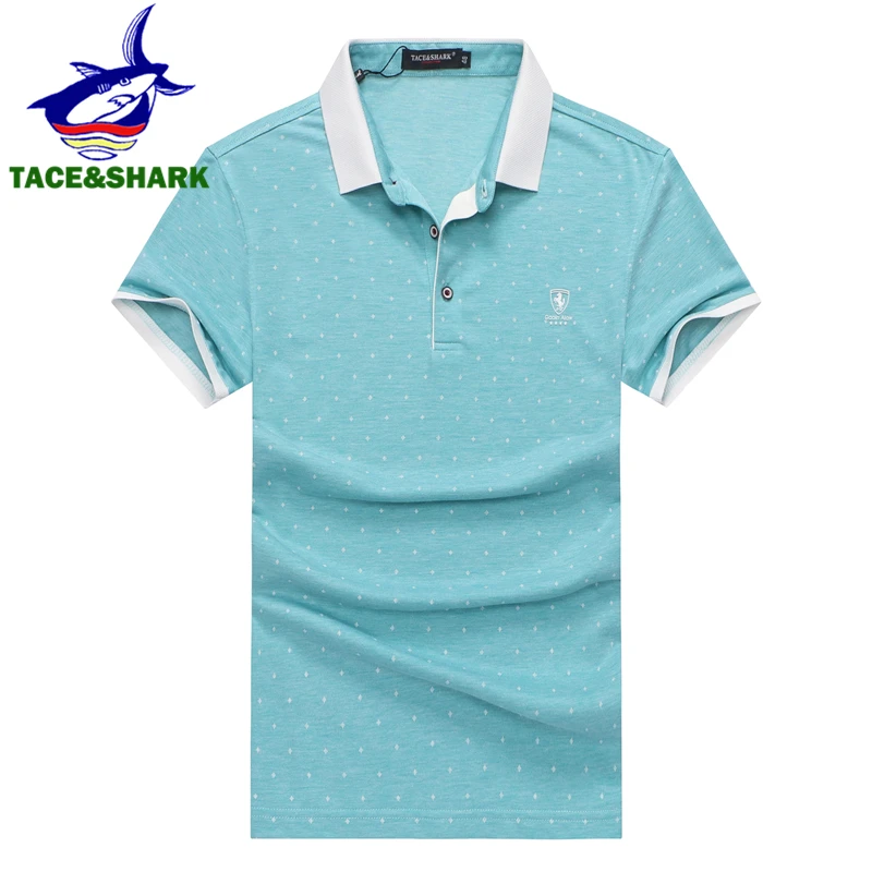 

TACE&SHARK Summer 2019 Men Polo Shirt Men Casual Pink Business Men Polo Brand Patchwork Camisa Polo Masculina Homme