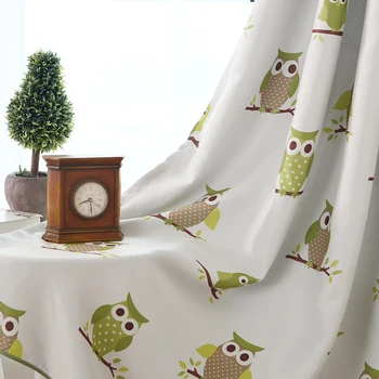 

Bedroom Hooks Or Drilling For Curtains Hot Sale 2018 Modern 3 Colors Lovely Owls Children's Curtains Window Blackout Curtain