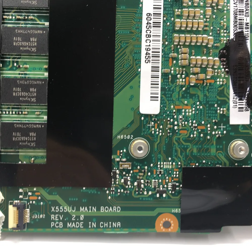  KEFU X555UJ motherboard for ASUS X555UF X555UJ F555U X555UB X555UQ I7-6500U 4G RAM laptop motherboa