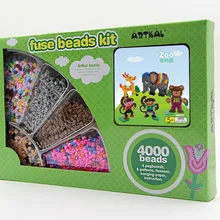 Artkal предохранителей Бусины 4000 шт. DIY Craft Наборы комплект с Pegboards забавные Игрушечные лошадки Kawaii С Рисунком Ручной работы Интимные аксессуары