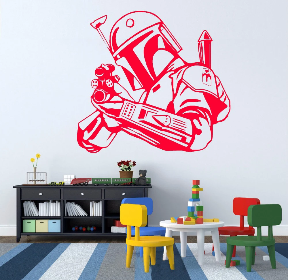 STAR-WARS-BOBA-FETT-BOUNTY-HUNTER-wall-art-sticker-decal-removable-vinyl-cut-movie-themed-DIY