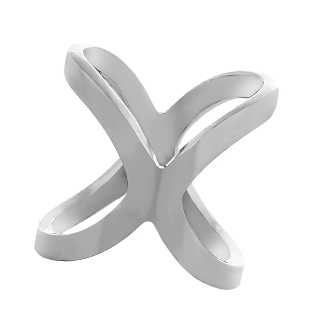 Alloy Women Silk Chiffon Scarf Clip Ring Holder Wedding Party Cross Buckle for Daily Wear Wedding Prom Party Office