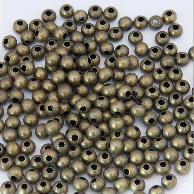 Gold, Silver, Bronze Metal Beads Mix 4mm 100pcs