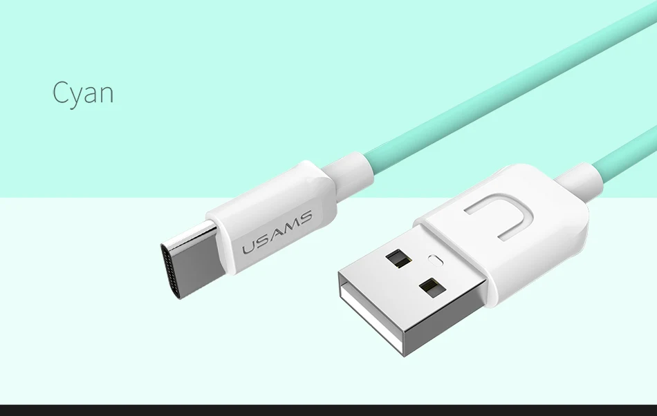 USAMS usb type-c кабель для Xiaomi 6 зарядное устройство кабель для мобильного телефона USB кабель для samsung s9 s8 Oneplus кабель для быстрой зарядки