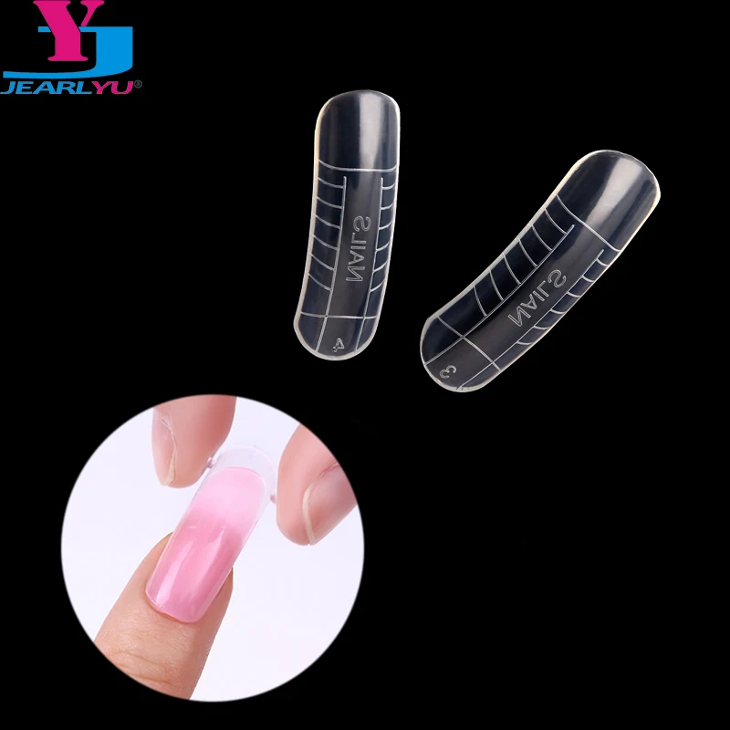 

3pcs 72 Tips Acrylic Transparent Gel False Fake Nail Tips With Scale Model Form For Full Cover Nail Extension Artificial Salon