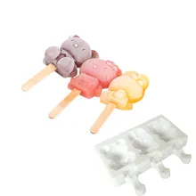 Мультяшная кошка DIY силиконовая форма для изготовления мороженого формы для мороженого сок форма для мороженого держатель замороженного льда прессформы поп лоток для мороженого на палочке