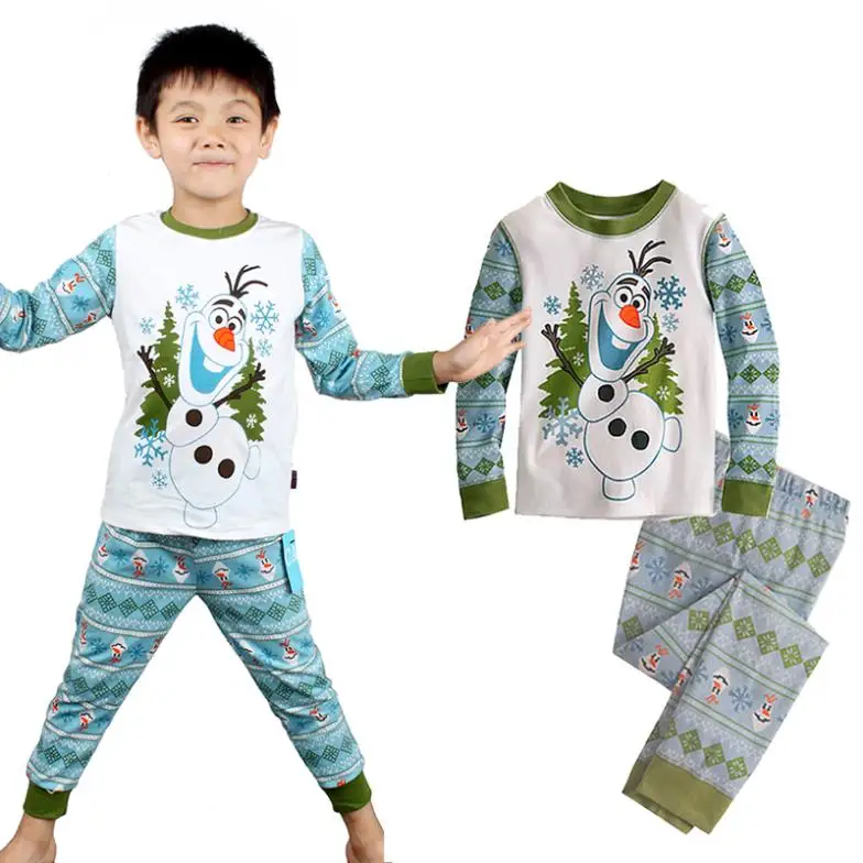 Cute boys Pajama Set Polka Dot Cartoon Long Sleeve Tops Pants Toddler Baby Boys Kids Clothing